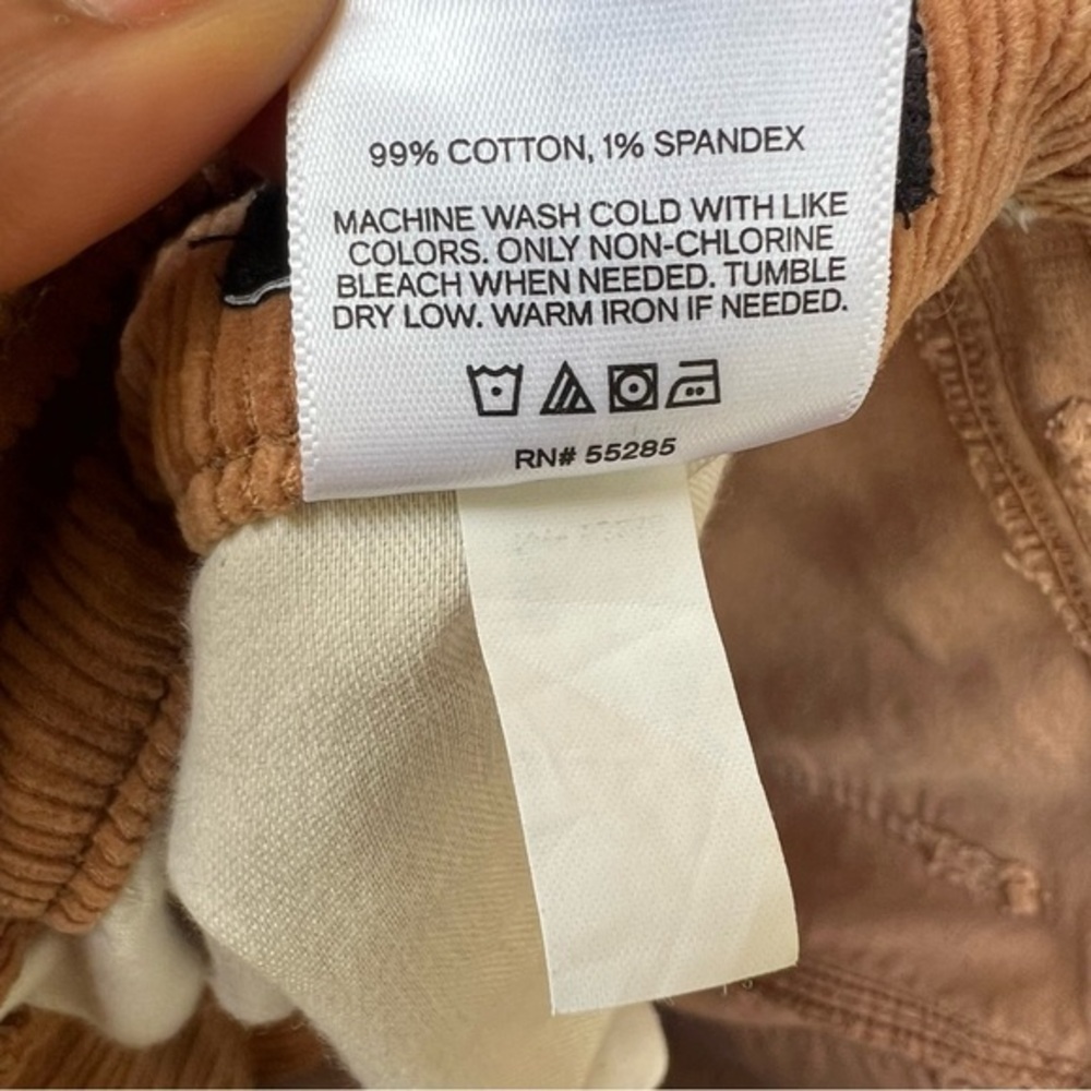 EXPRESS Corduroy Cropped Wide Leg High‎ Rise Pants in Tan Khaki Womens Size 4 - Picture 8 of 11